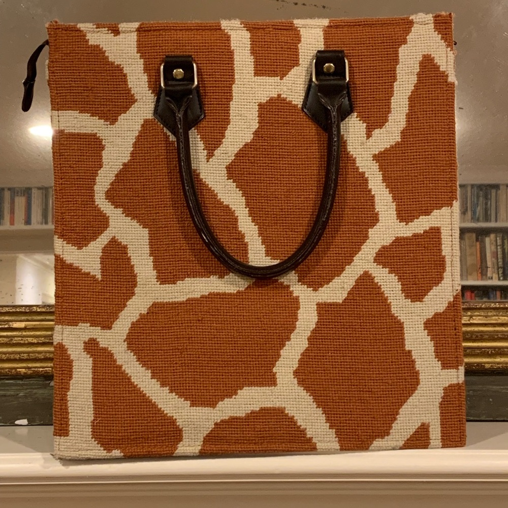 DRANSFELD & ROSS retired GIRAFFE needle point bag